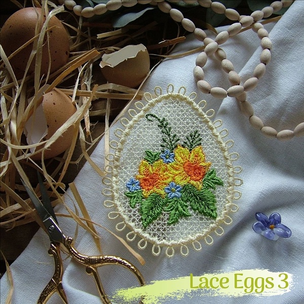 easter free-standing lace fsl decoration daffodil narcissus