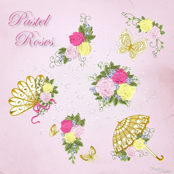 Pastel Roses 1-3