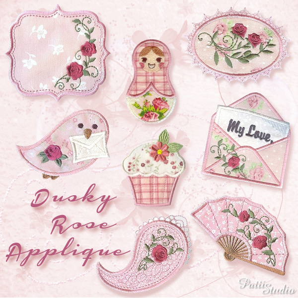 Dusky Rose Applique-3