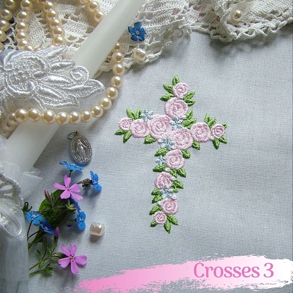 cross church religion floral flower embellishment rose bouillon medieval bible