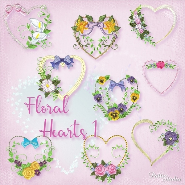 Floral Hearts 1 -3