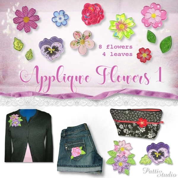 Applique Flowers 1 -3