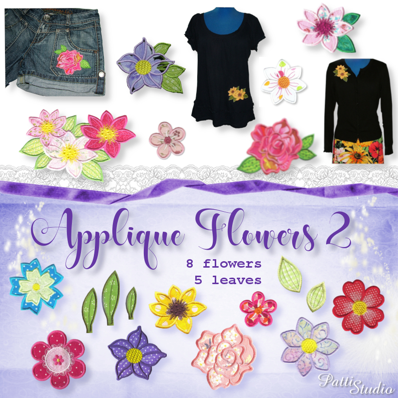 Applique Flowers 2-3