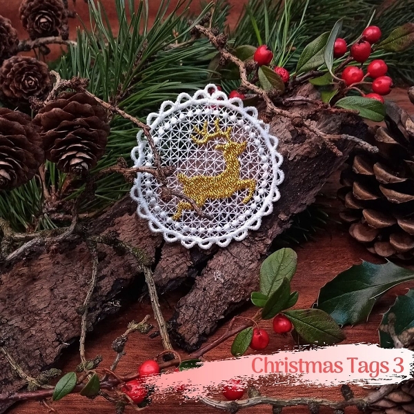 free-standing FSL lace christmas xmas holiday jingle bells star bauble ball reindeer candlewicking pine branch decoration ornament silver gold angel