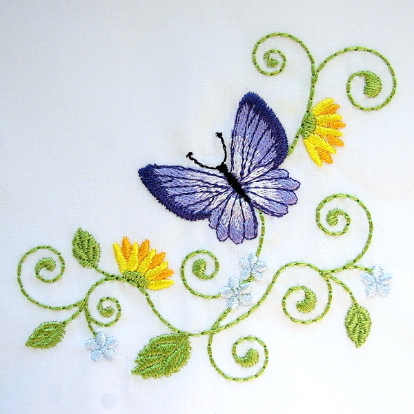 flower floral green greenery butterfly