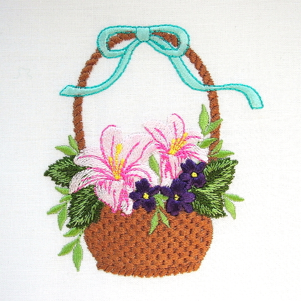 flower floral green greenery violet basket