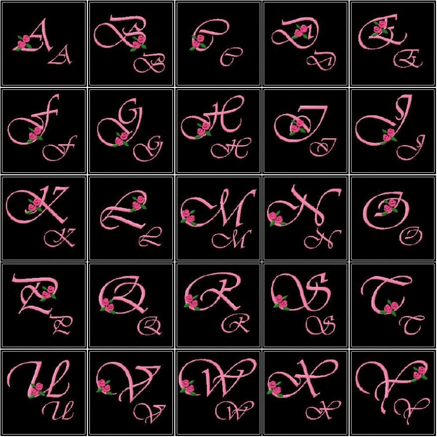 Rose Alphabet OregonPatchWorks
