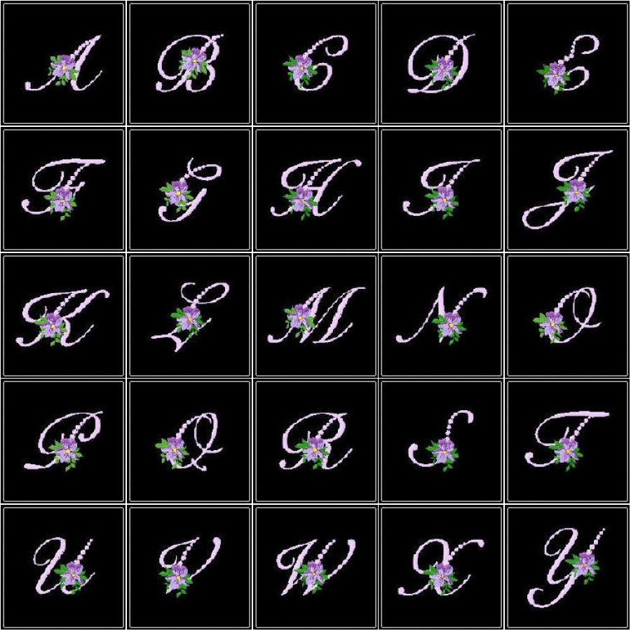 Violet Alphabet