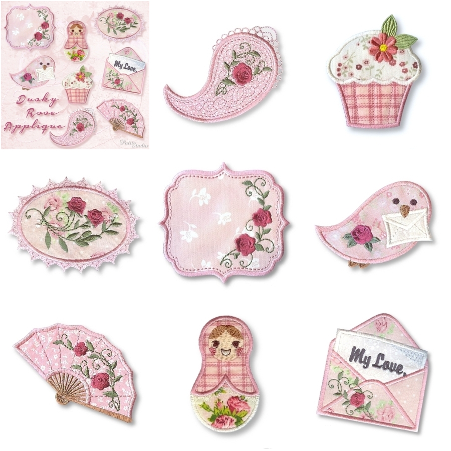 Dusky Rose Applique