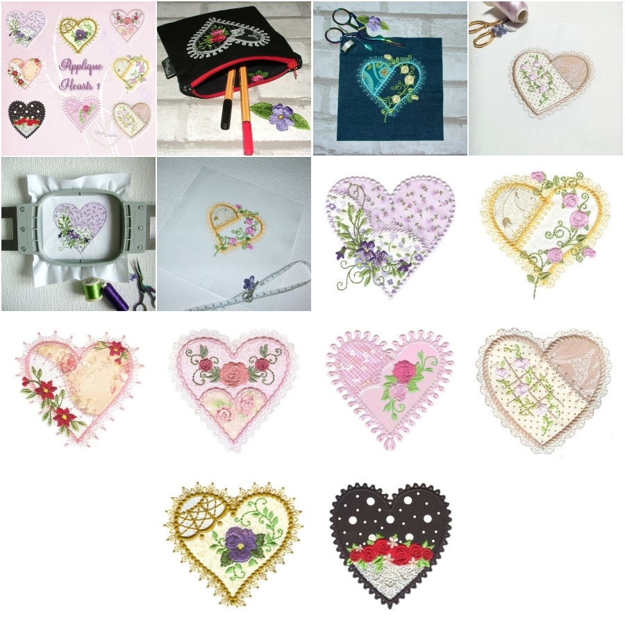 Applique Hearts 1 