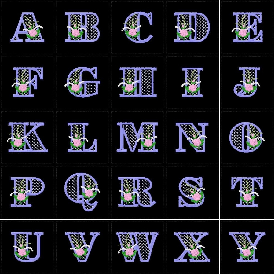 Lacy Alphabet