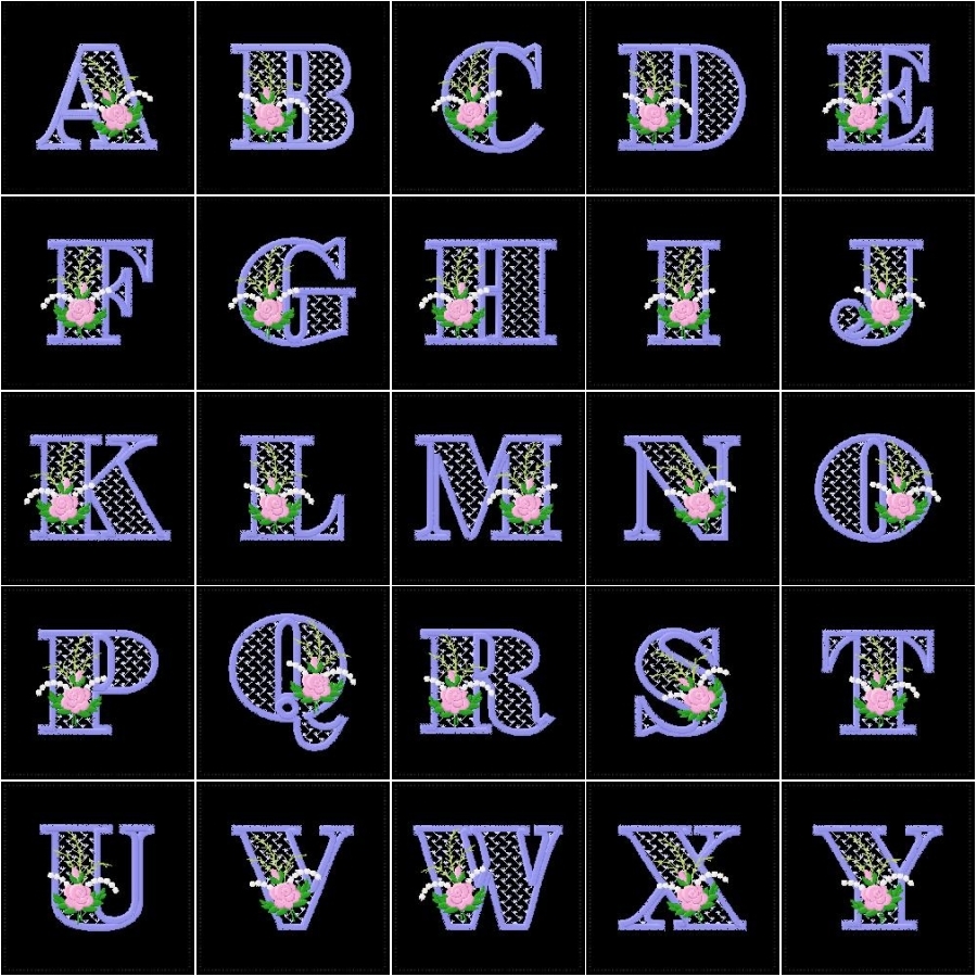 Lacy Alphabet