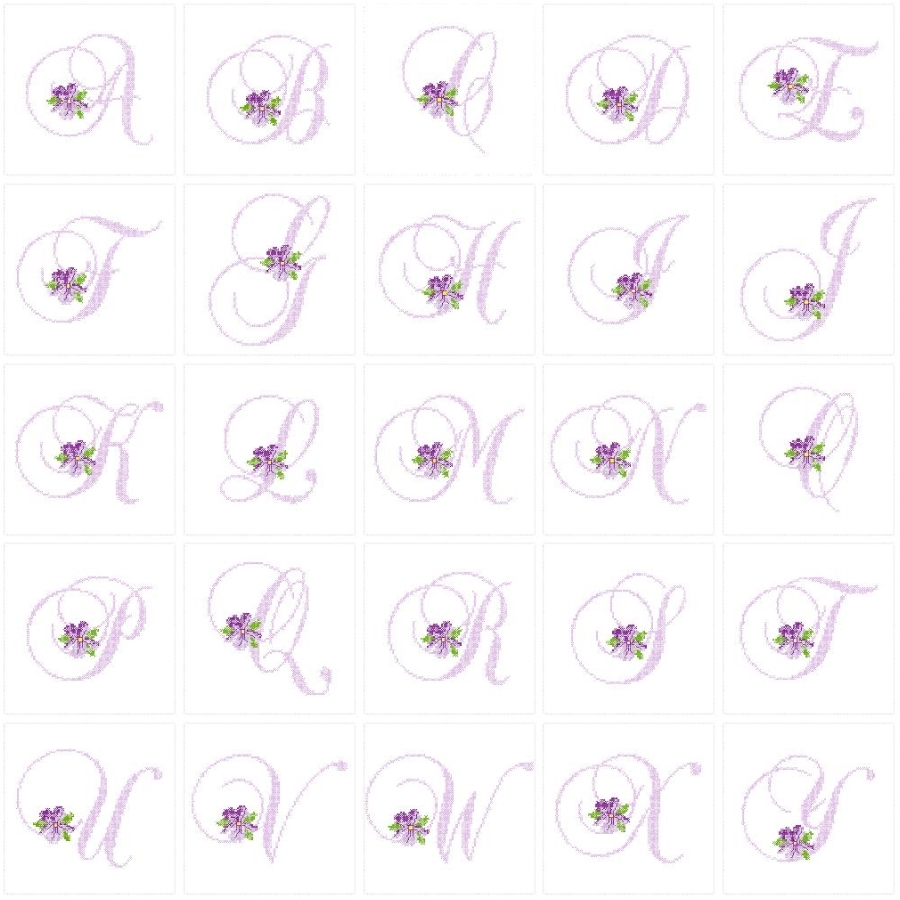 XS Violet Alphabet 1