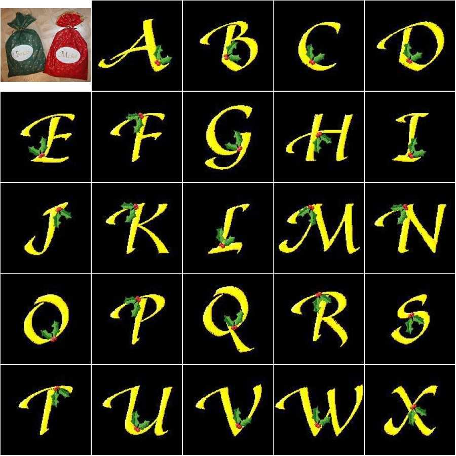 Holly Alphabet