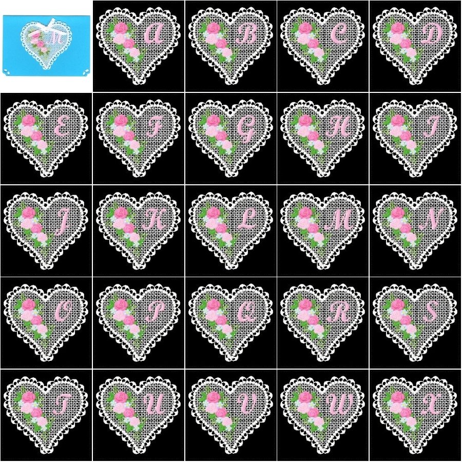 Lace Heart Alphabet