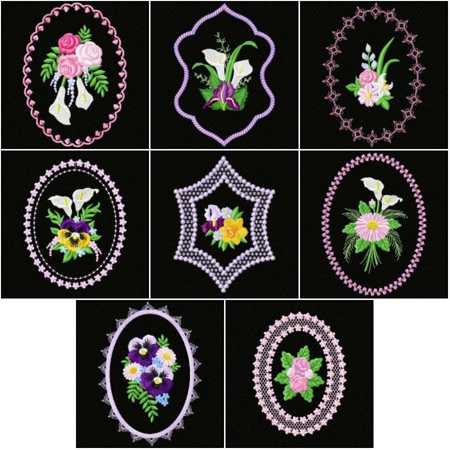 5x7 Floral Medallions 2