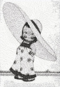 Little Girl Big Hat 