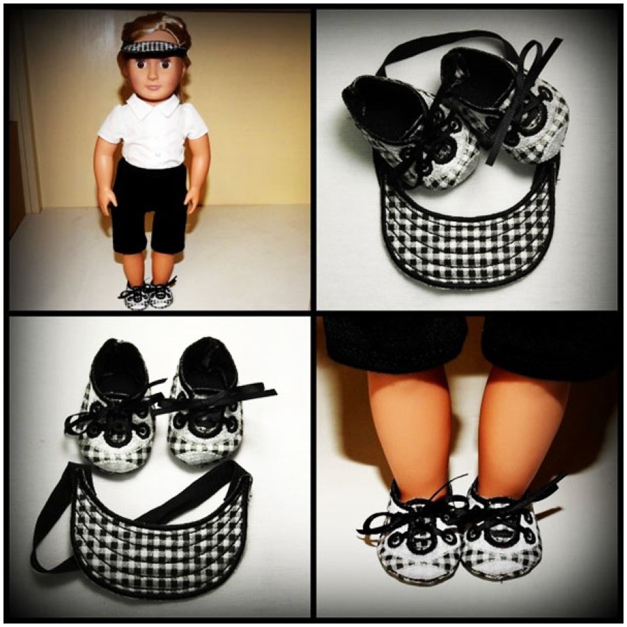 Doll Tennis Shoes and Cap