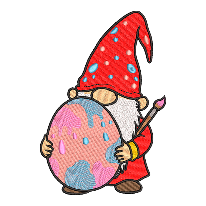 easter gnome embroidery designs