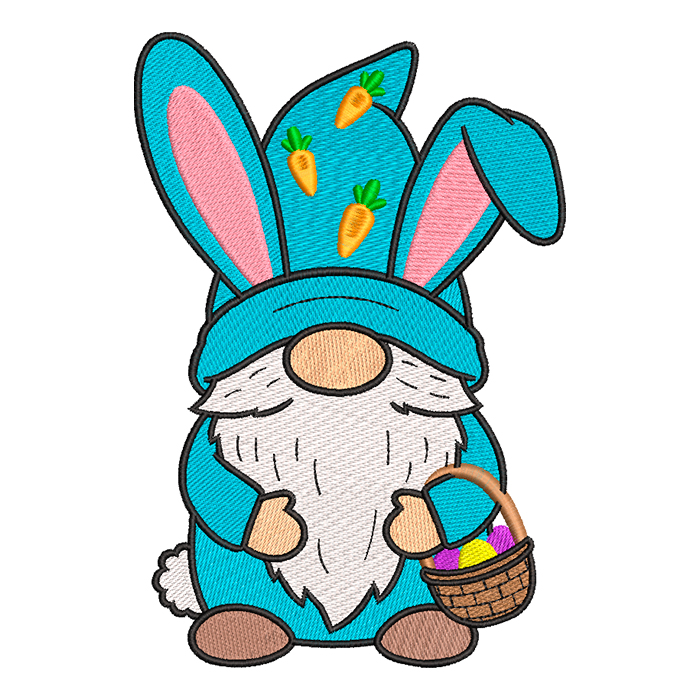 easter gnome embroidery designs