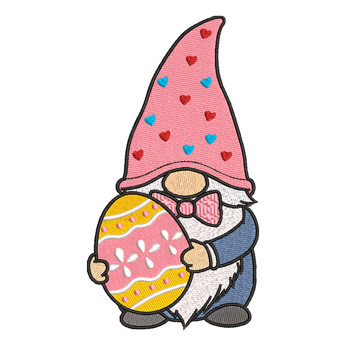 easter gnome embroidery designs