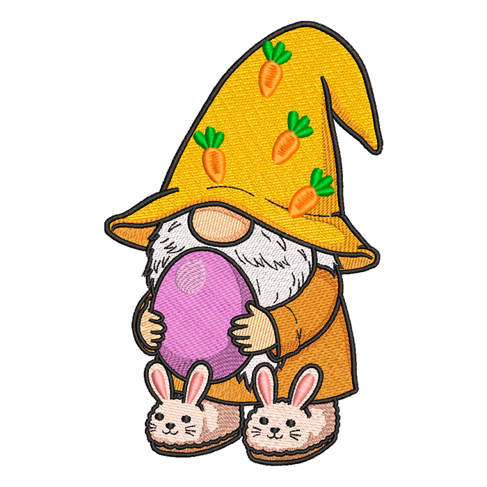 easter gnome embroidery designs