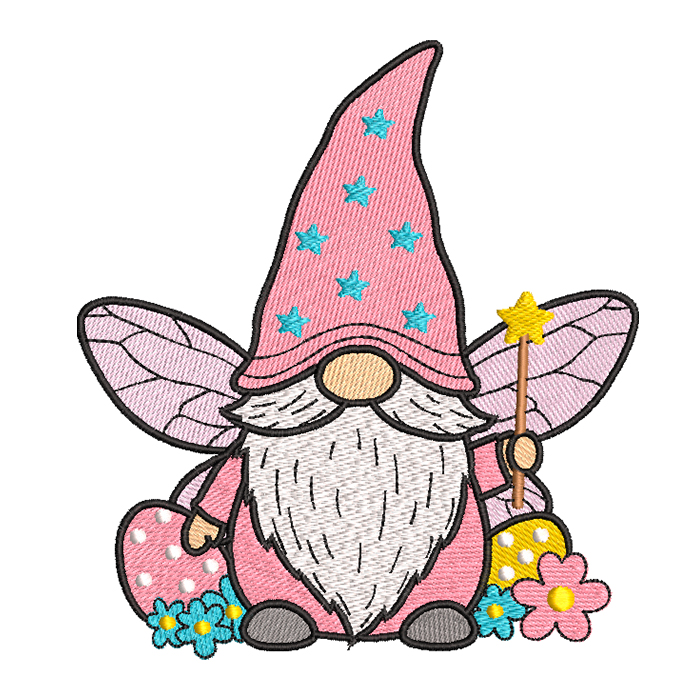 butterfly gnome embroidery designs