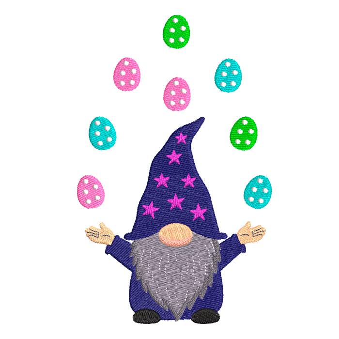 Wizard gnome embroidery designs
