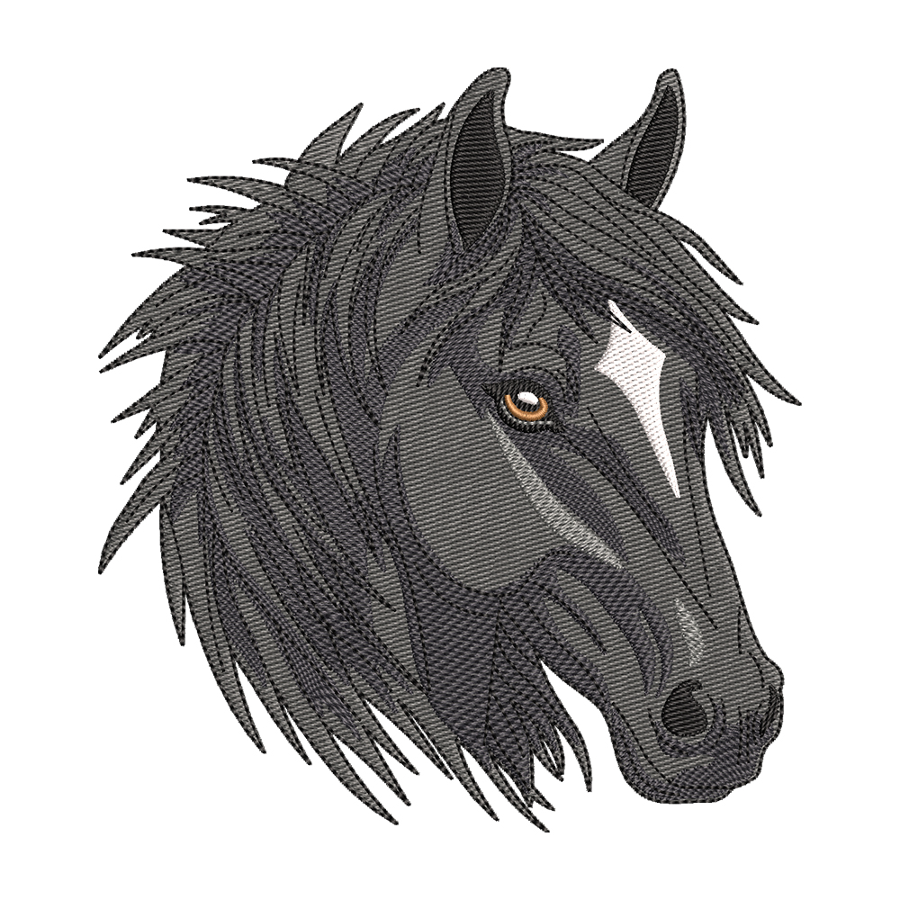mustang horses embroidery designs