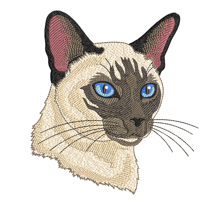 Siamese Cat embroidery designs