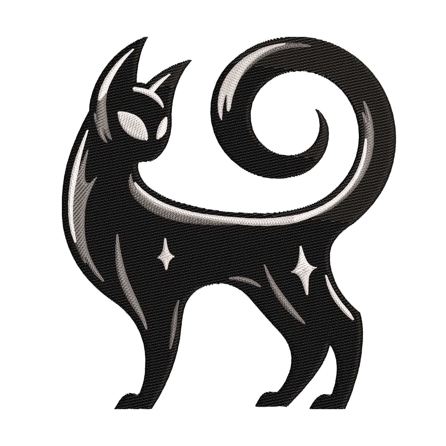 Cat silhouettes embroidery designs