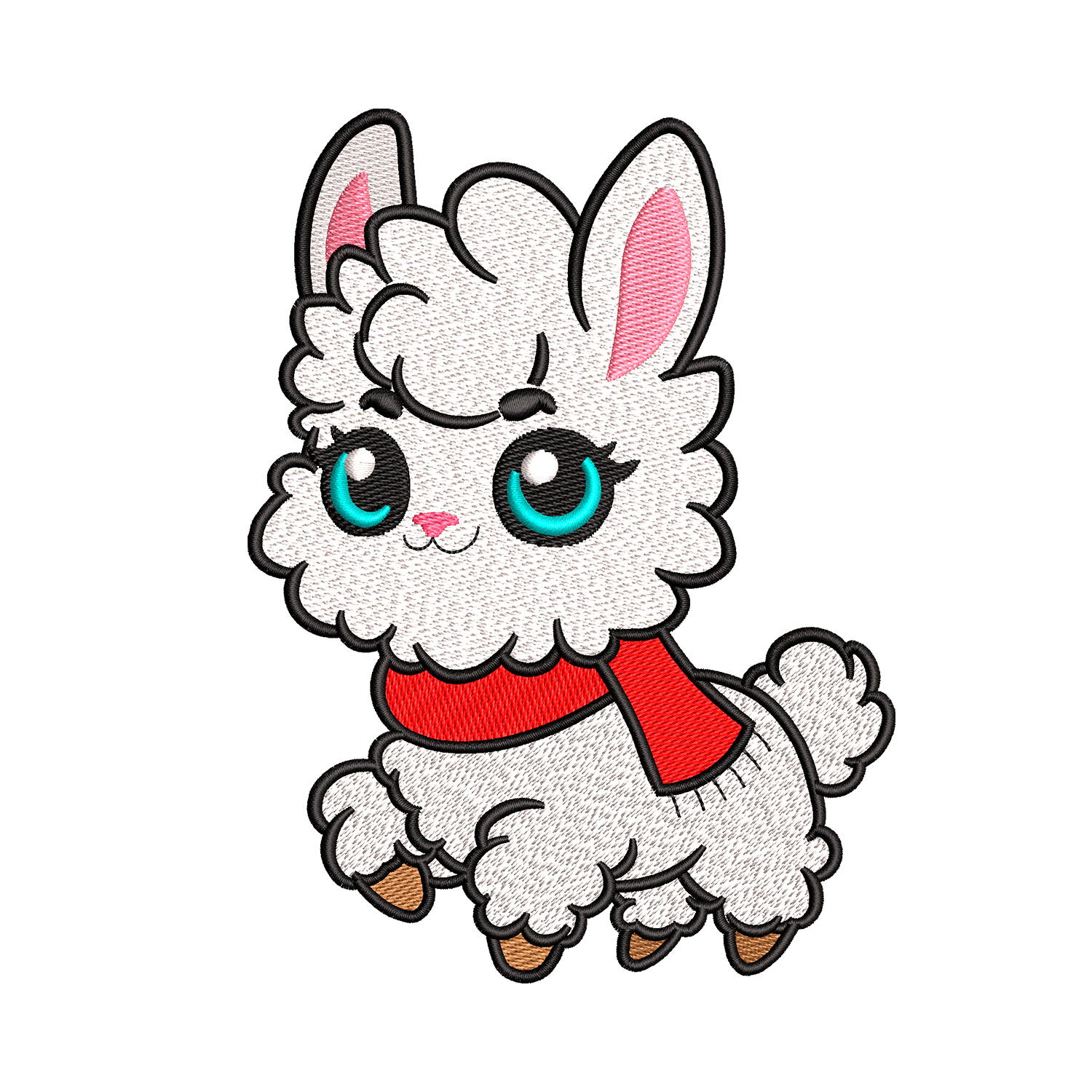 llama embroidery design of machine