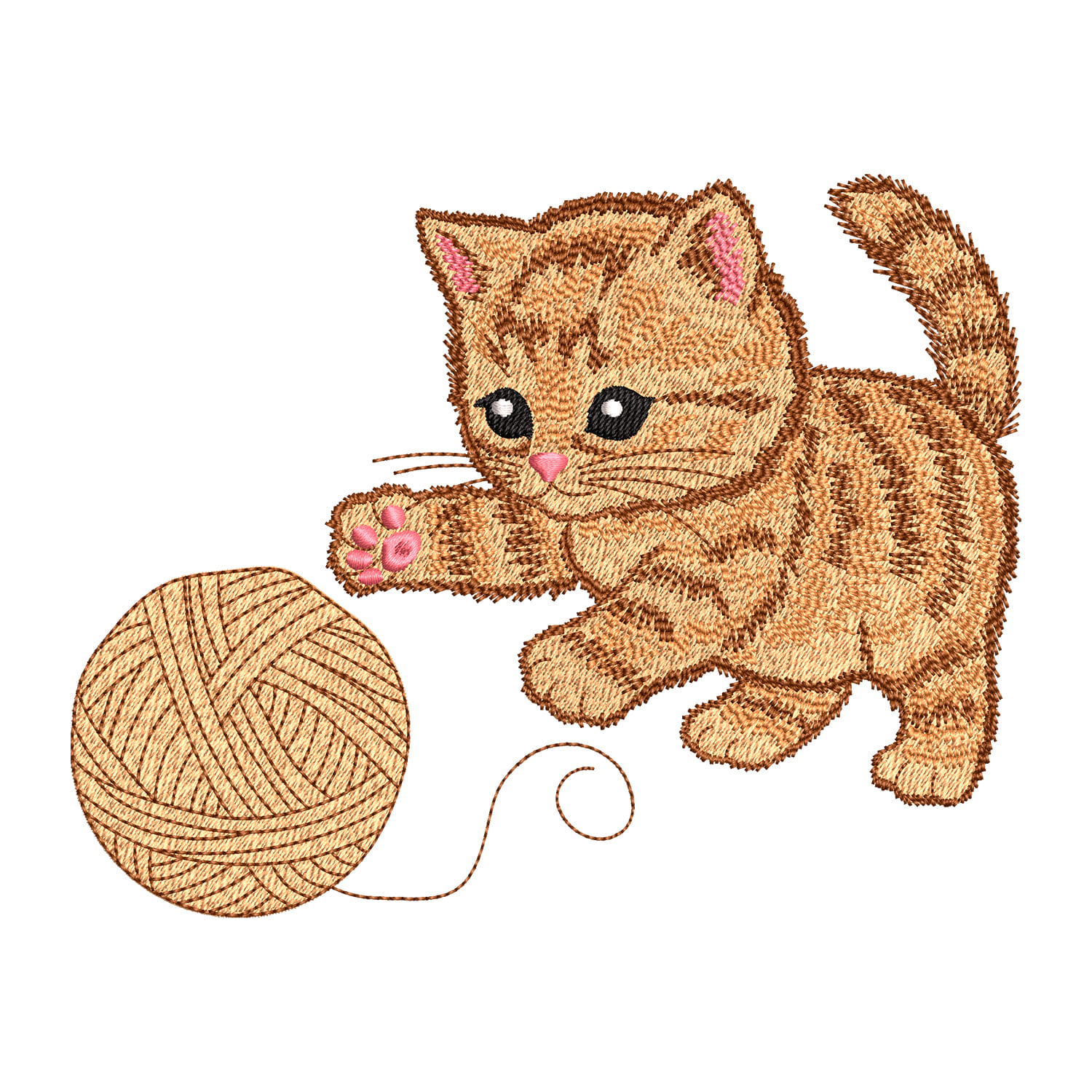 Adorable little cat embroidery designs