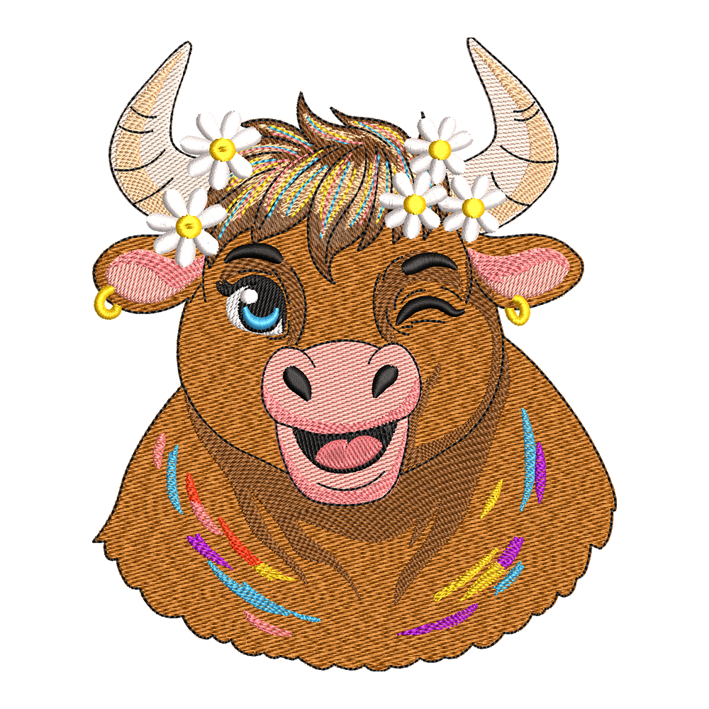 bull embroidery designs