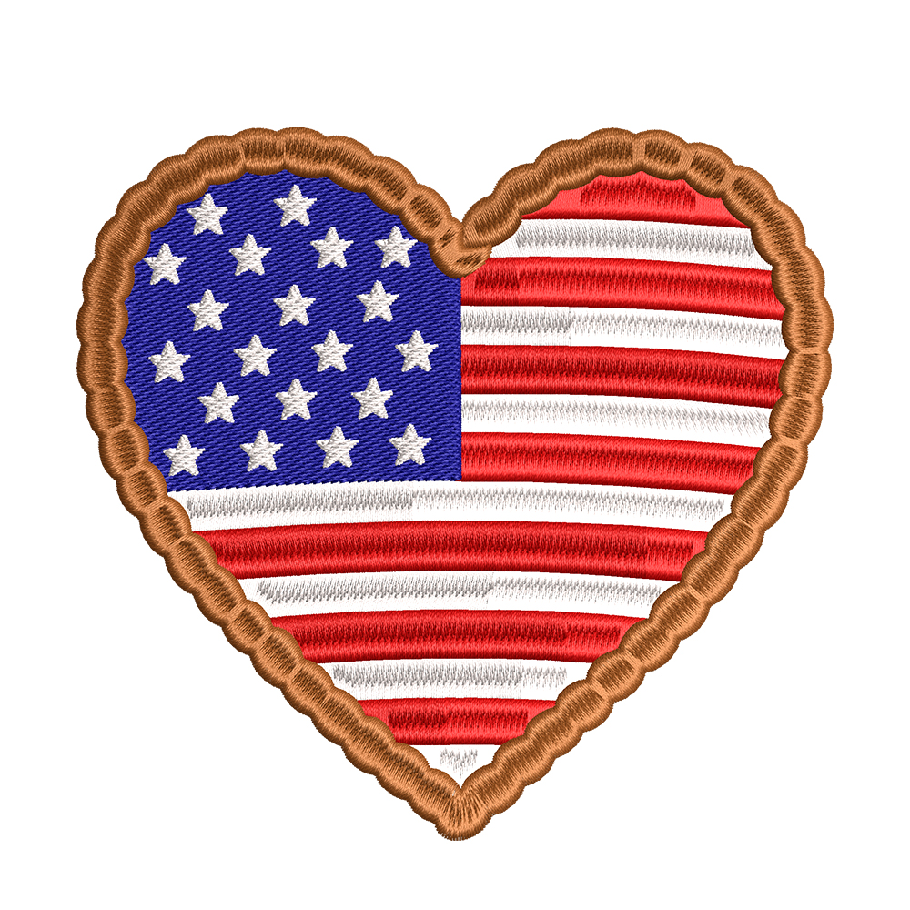 USA flag embroidery designs