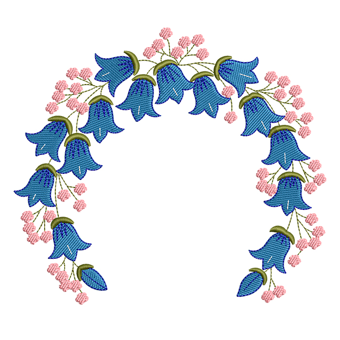 Bluebells embroidery designs