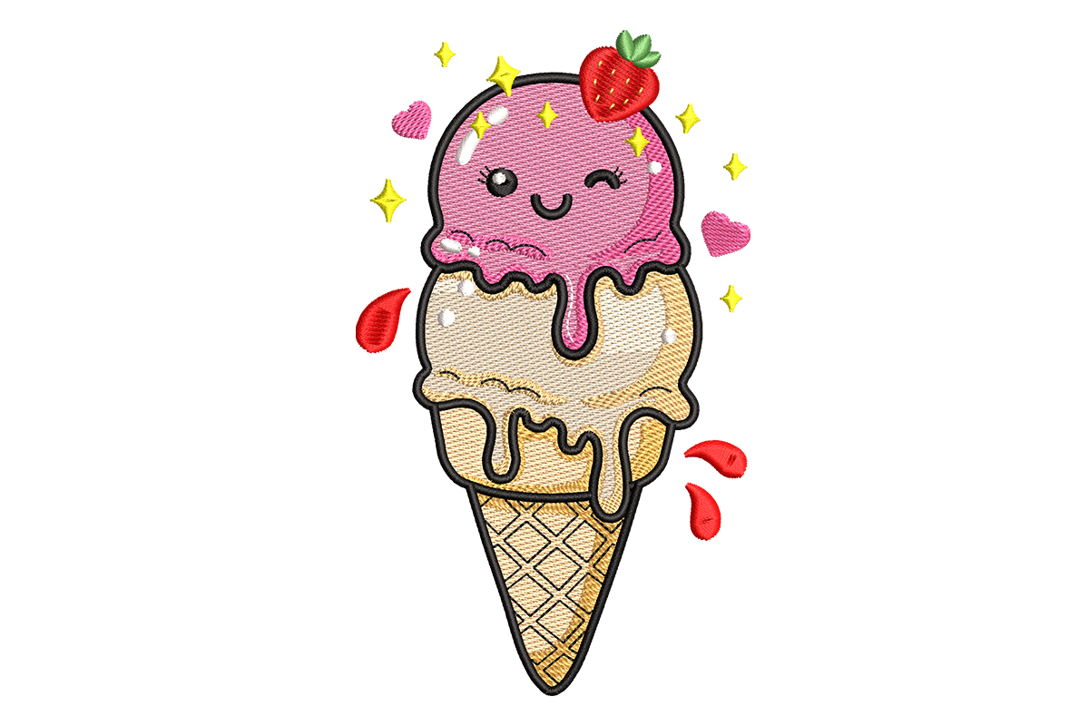 Ice Cream embroidery designs