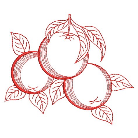 Redwork Fruit-6