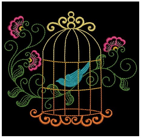 Colorful Birdcages Silhouette-5