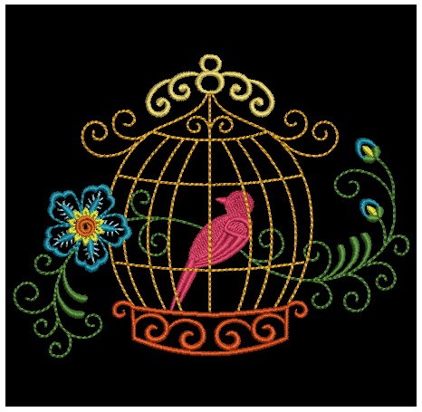 Colorful Birdcages Silhouette-8