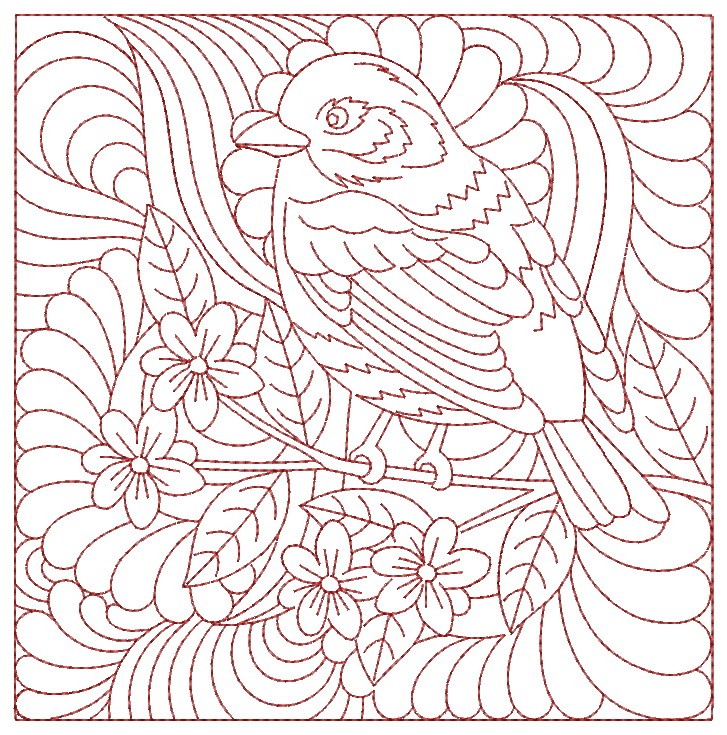 Trapunto Bird and Flower Quilts | OregonPatchWorks
