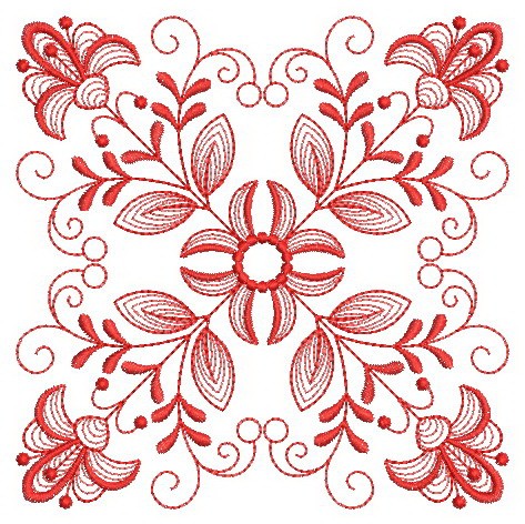 Redwork Baltimore Quilts 2-4