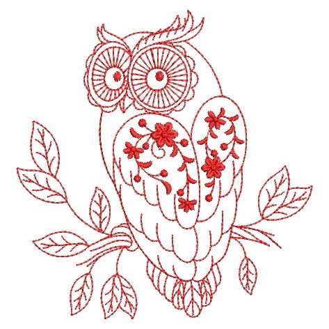 Redwork Owls 2-5