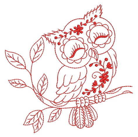 Redwork Owls 2-6