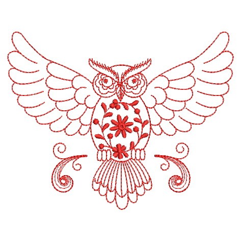 Redwork Owls 2-8