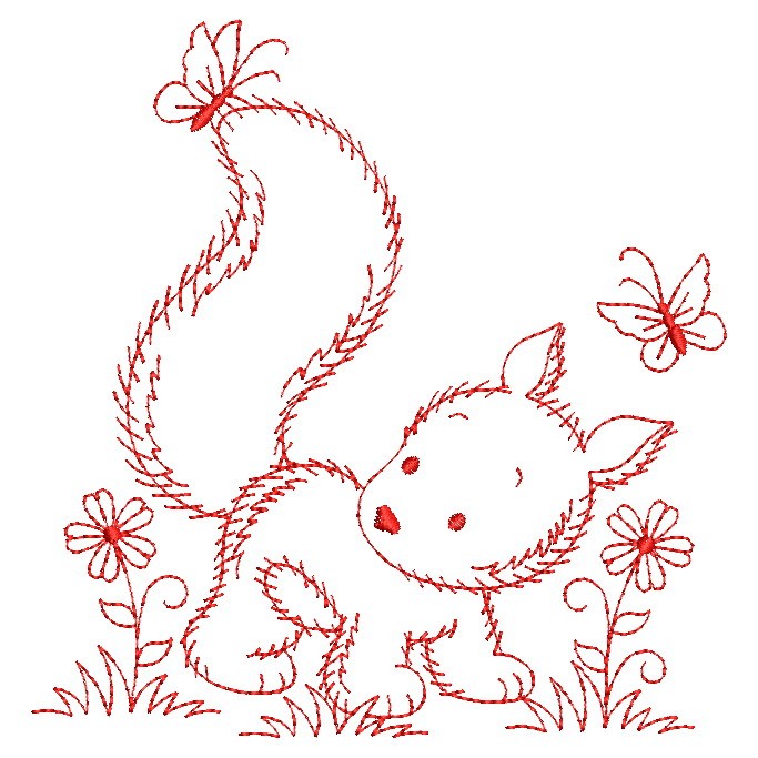 Redwork Forest Animals 2 OregonPatchWorks