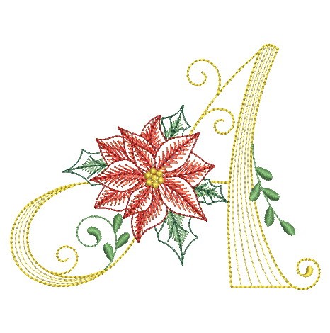 Christmas Poinsettia Alphabet-3