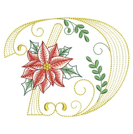 Christmas Poinsettia Alphabet-6
