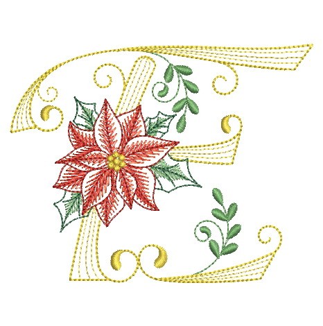 Christmas Poinsettia Alphabet-7