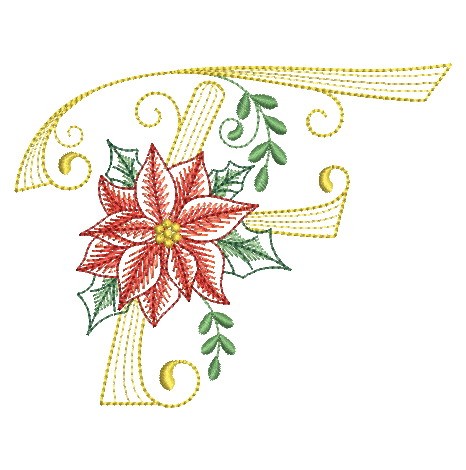 Christmas Poinsettia Alphabet-8